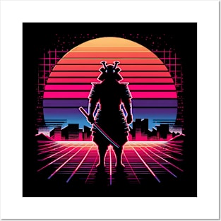 Neon Samurai: Retro Sunset Posters and Art